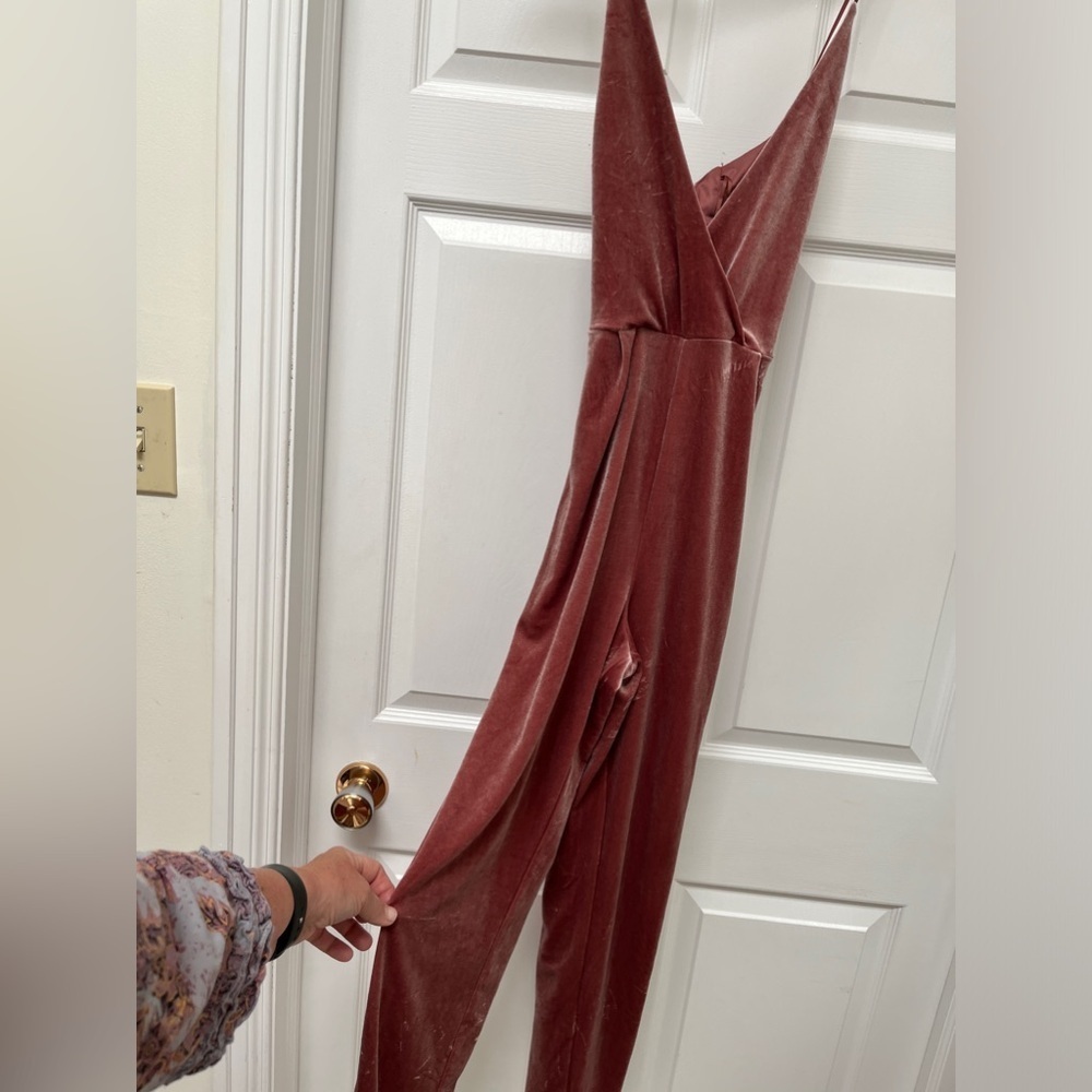 Express velvet jumpsuit size 6